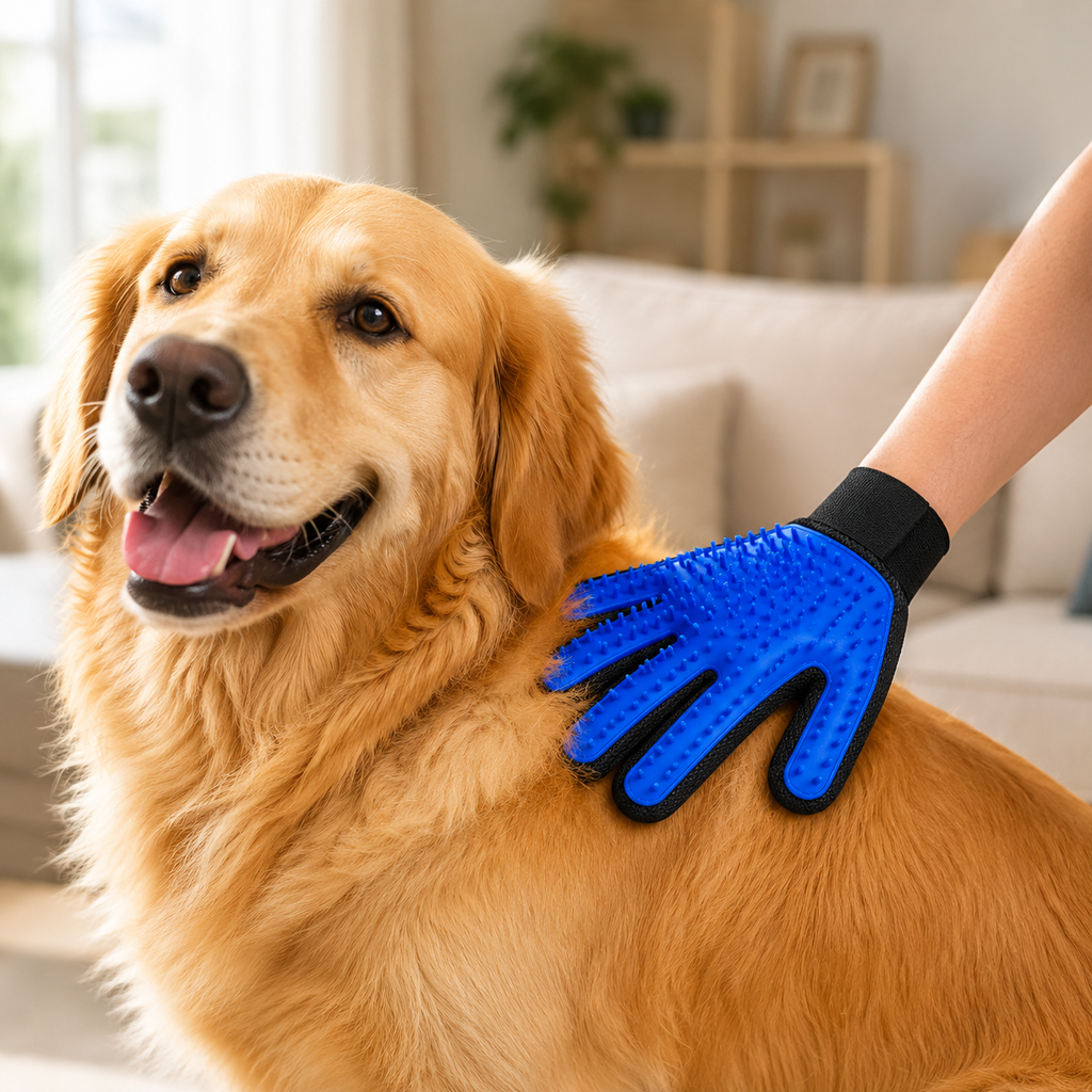 LumaLint Dual-Hand Grooming Gloves for Dogs & Cats